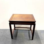 A Chinese carved hardwood table, 40 x 54 x 54cm.