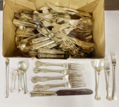 A silverplated cutlery set.