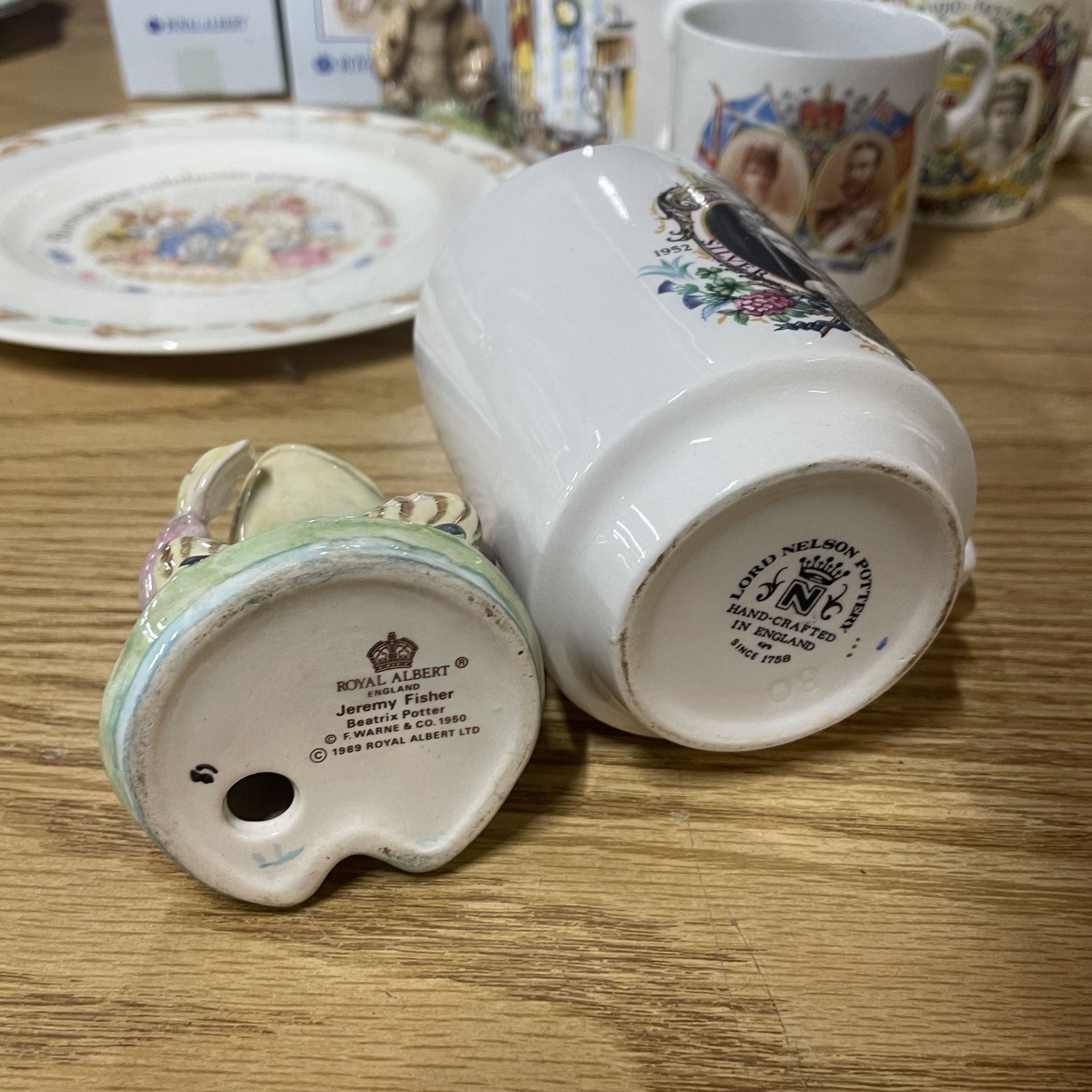 A group of Royal Albert Beatrix potter boxed figures together with royal memorabilia cups and a - Image 2 of 2