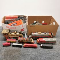 A quantity of O gauge railway items.