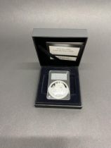 A boxed silver 2002 1oz angel coin.