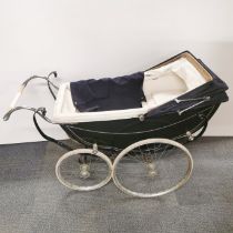 A mid 20thC Osnath coachbuilt pram for Daniel Neal, L. 130cm.