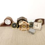 A quantity of old clocks.