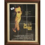 A framed 'The Godfather part III' 1990 movie poster, frame 52 x 42cm.