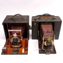 An Eastman Kodak plate camera with a further Wizard plate camera.