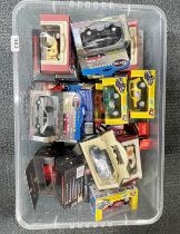 A group of boxed toy cars including some Corgi and Days Gone cars.