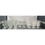 A quantity of good glassware including five Webb crystal sundae dishes.