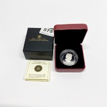 A boxed Royal Canadian mint twenty dollar snowflake coin.