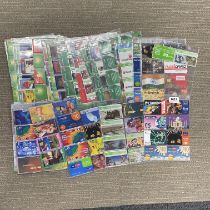 An extensive collection of phone cards.