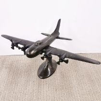 A large metal model of an aircraft, wingspan 56cm.