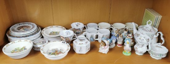 An extensive collection of Wedgwood Royal Doulton and Royal Albert nursery rhyme china.