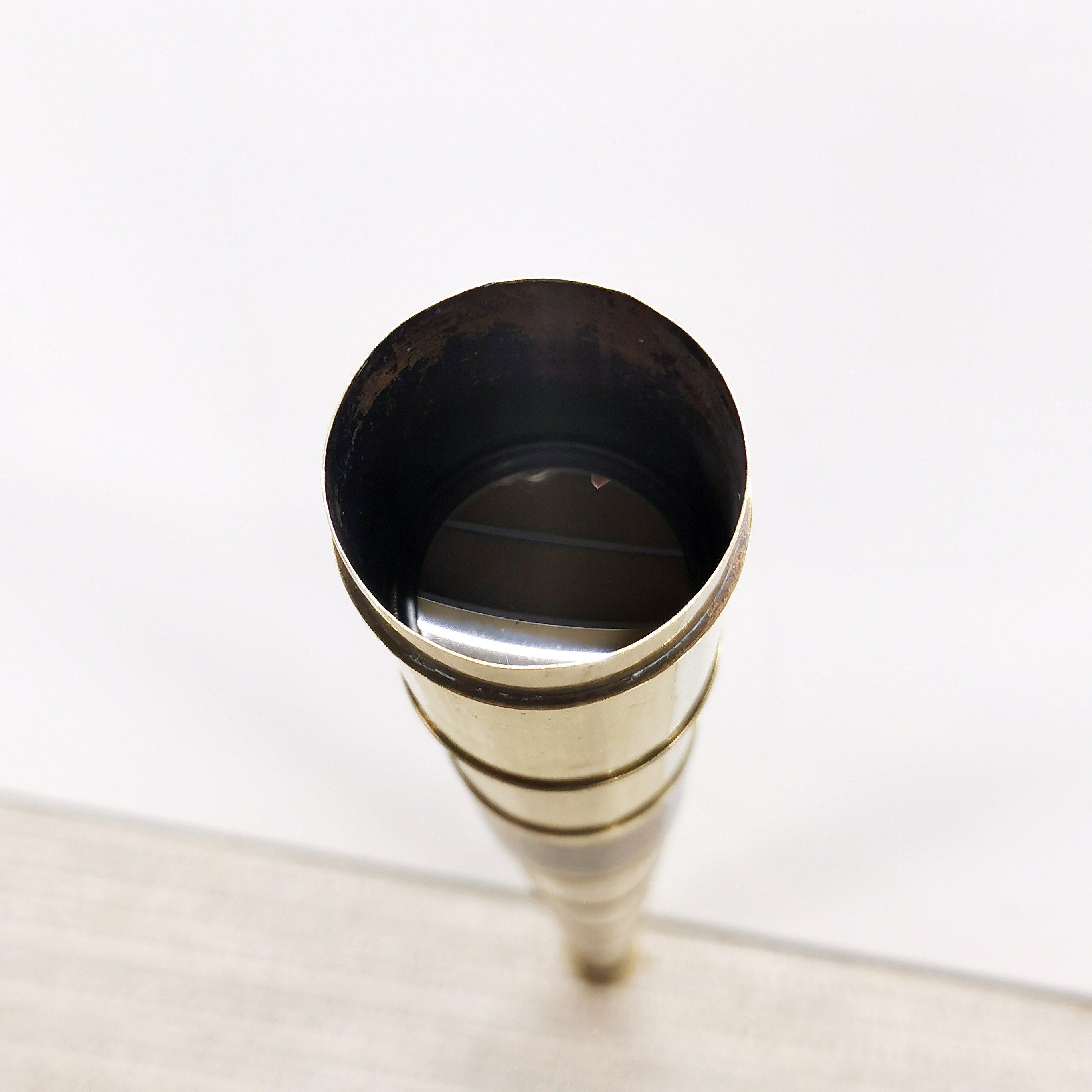 An old brass telescope, closed L. 18cm, Open L. 57cm. - Image 2 of 5