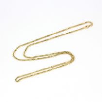 A 9ct yellow gold chain, L. 62cm.