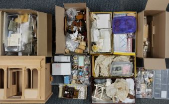 An expensive quantity of dolls house furniture and accessories together with dolls house shop.