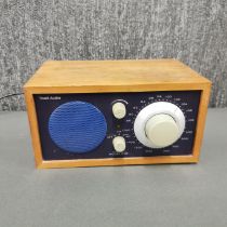 An original Tivoli Henry Kloss model 1 radio, model no. 231289. Appears to be in working order.