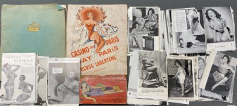 A collection of vintage Risque magazines.