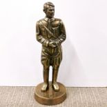 A brass figure of Adolf Hitler, H. 25cm.