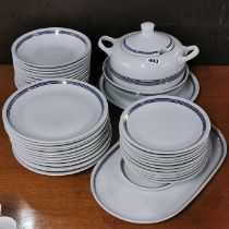 An extensive Hungarian Alfoldi porcelain dinner service.