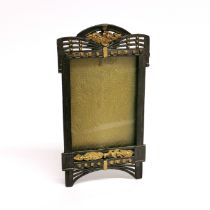 A small original Art Nouveau metal framed photograph frame, H. 14.5cm.