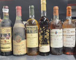 Seven and a half bottles of vintage wine.