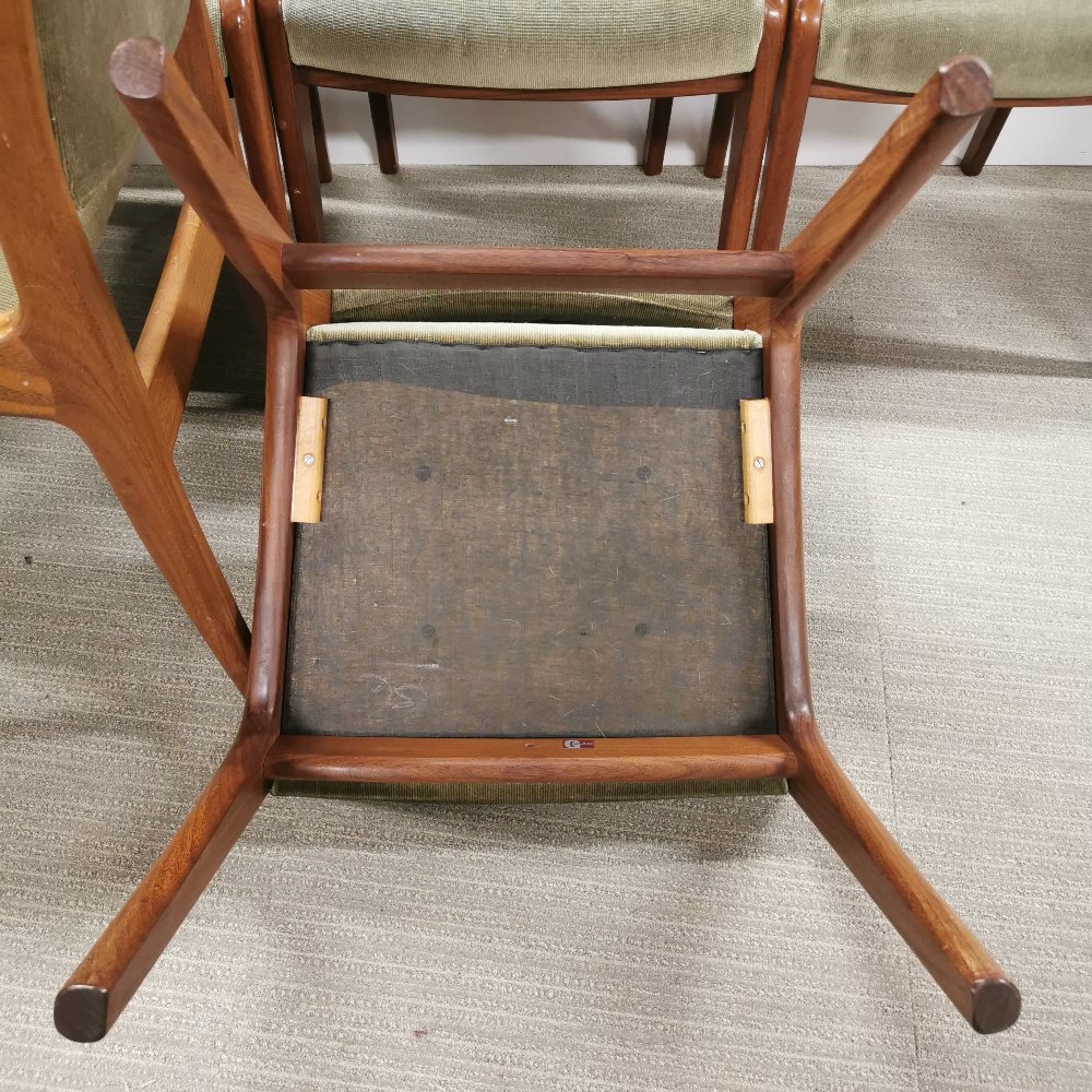 A set of six mid 20thC teak G Plan dining chairs, H. 92cm. - Image 4 of 5