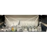 A quantity of good cut crystal and other glassware.