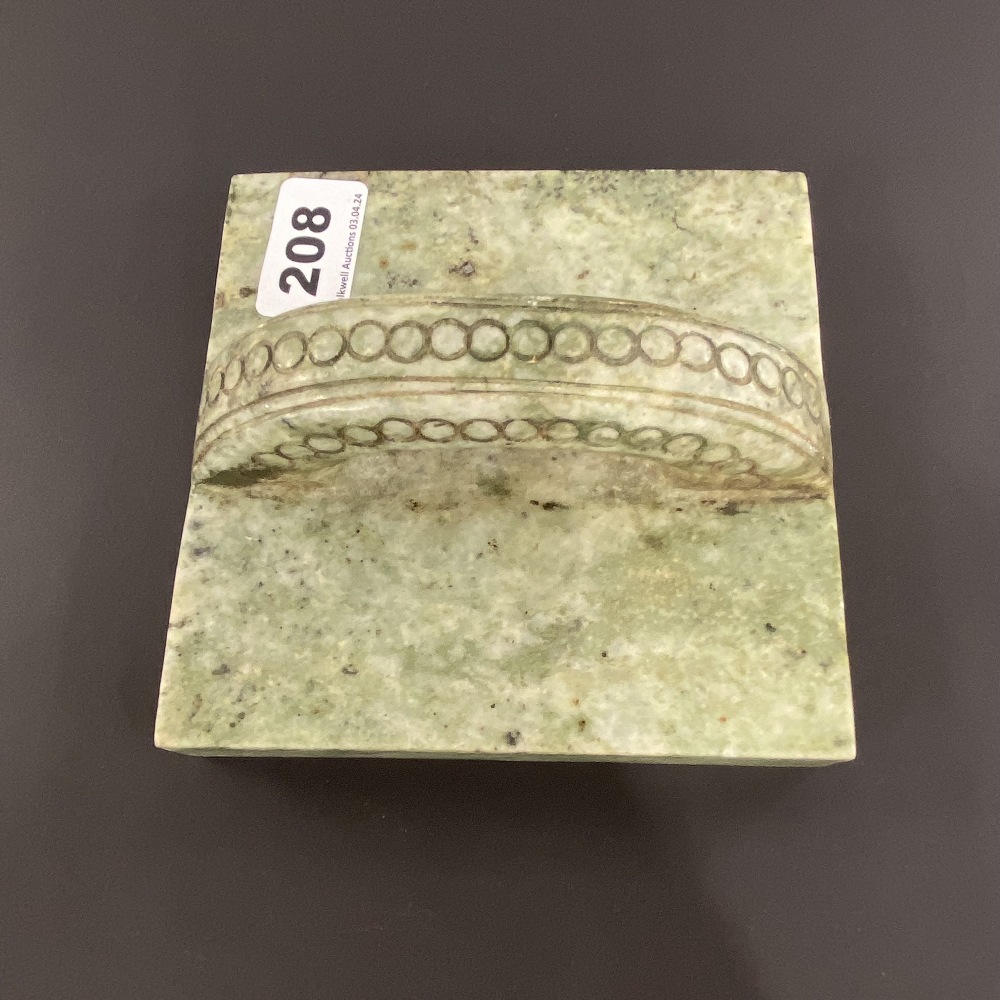 A Chinese carved jade/hardstone seal, 14 x 14 x 6cm. - Image 2 of 3