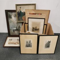 A quantity of good engravings etc.