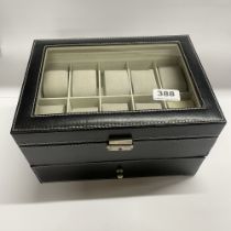 A collector's watch storage case, 28 x 20 x 17cm.