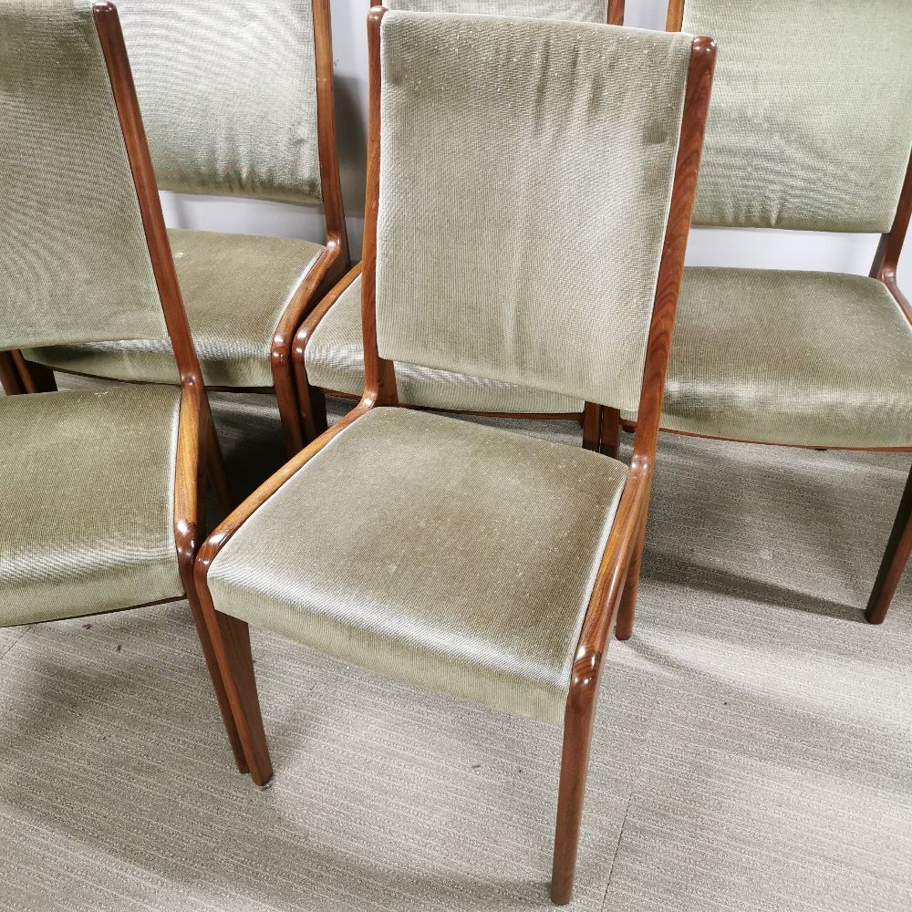 A set of six mid 20thC teak G Plan dining chairs, H. 92cm. - Image 2 of 5