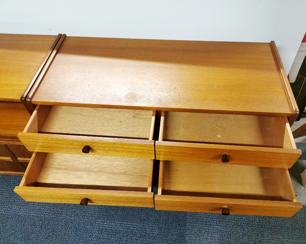 Two 1960's Nathan 'Squares range' teak sideboards, 102 x 74 x 46cm. - Image 6 of 7