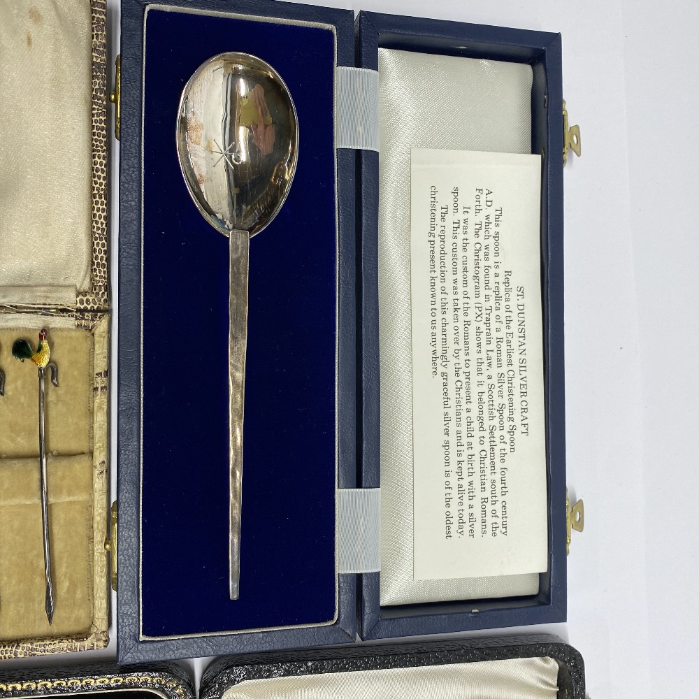 Three cases of hallmarked silver cutlery items. - Image 3 of 4