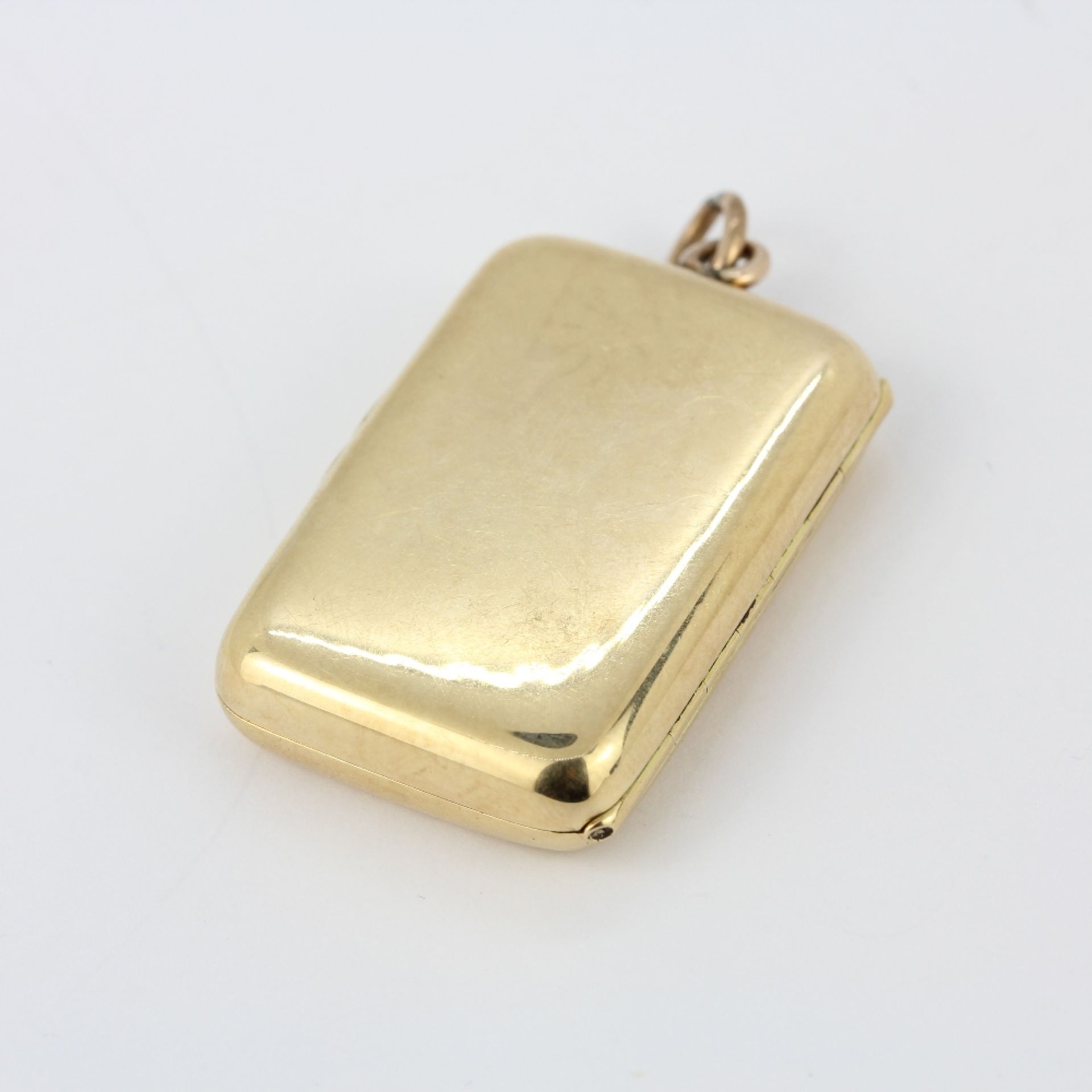 A heavy 14ct yellow gold (tested) locket pendant, L. 4.5cm. - Image 2 of 3