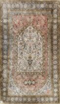 A eastern style machine woven cotton rug, 160 x 100cm.