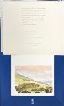 A limited edition 187/295 Prince of Wales lithograph 'Wenslydale from Moorcock' on watermarked