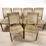 A set of six mid 20thC teak G Plan dining chairs, H. 92cm.