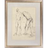 Vivian Pitchforth (RA) A framed double sided frame of pen and ink sketches, frame size 40 x 50cm.