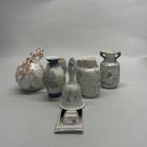 A group of Lladro porcelain items, tallest H. 11cm.