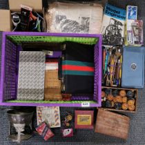 A box of mixed games , acrylic paints etc.