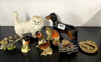 A group of Beswick and other animal and bird figures.