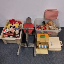 A quantity of vintage wooden and other children's toys.