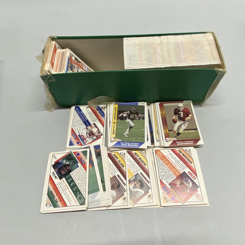 A large quantity of American football cards.