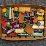 A quantity of vintage used die cast model vehicles.