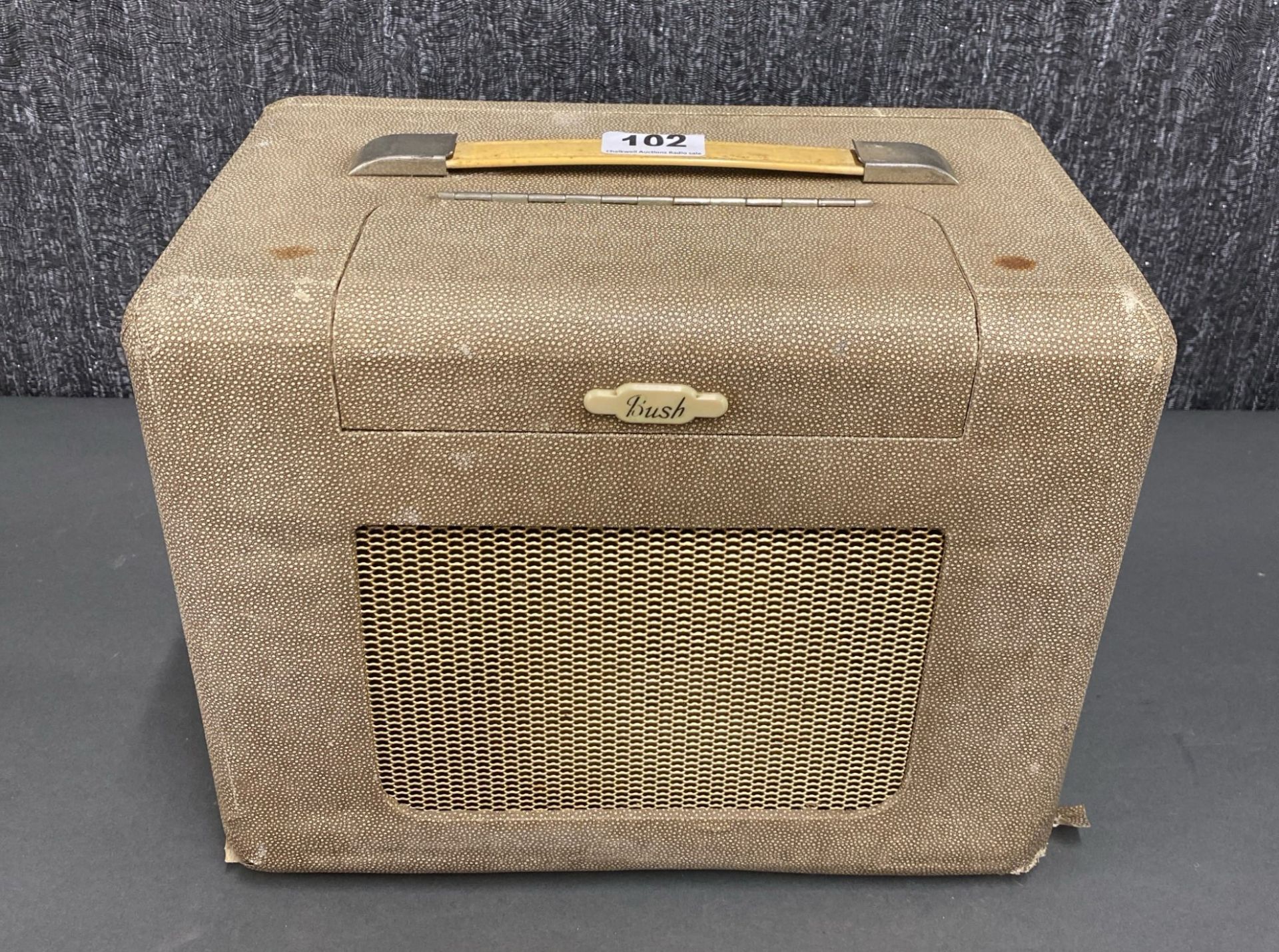 An early Bush portable transistor radio.