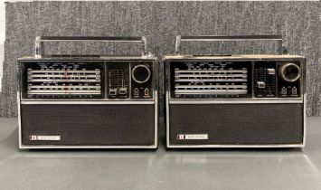 A group of two vintage solid state Bush transistor radios. Model number VTR178.