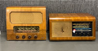 Two early wooden radios by G.Marconi.