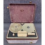 An early Elizabethan princess reel to reel tape recorder.