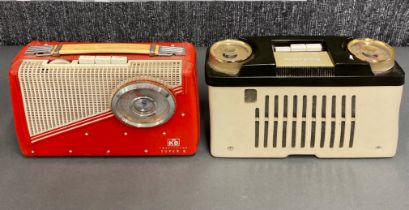 A group of two 1960's transistor radios including KB Scarlet rhapsody super eight together with a