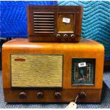 A 1940's Pye valve radio, together with a Pilot little maestro.