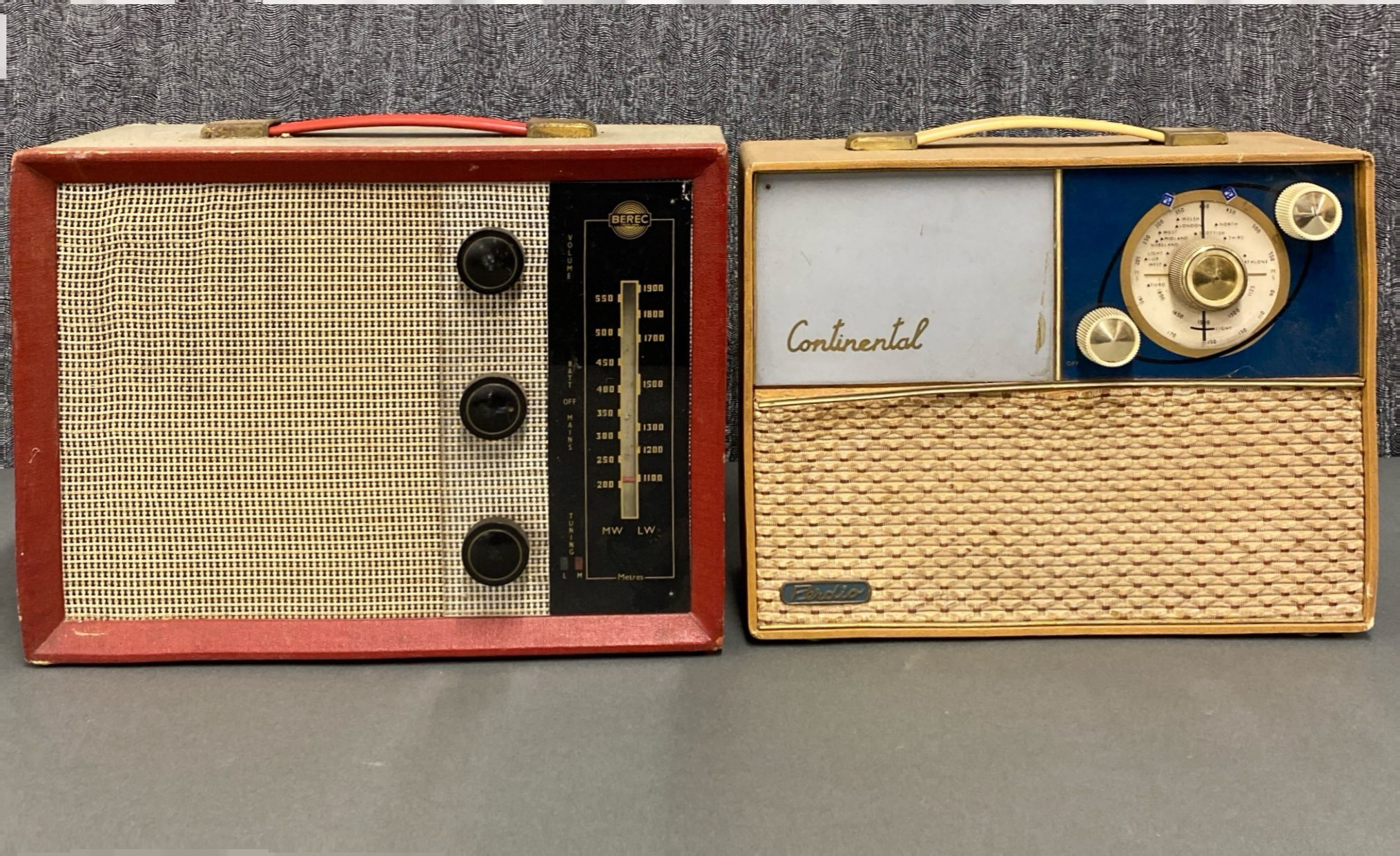 An early Perdio continental PR73 together with a Berec radio.